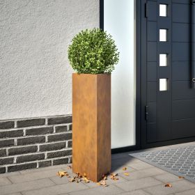 Garden Planter Brown Weathering steel 29.5 in tall, 11.8 in wide