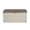 75gal 260L Outdoor Garden Plastic Storage Deck Box Chest Tools Cushions Toys Lockable Seat