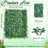 12 Pcs 24x16inch Artificial Grass Wall Panels, Decorative Boxwood Grass Backdrop for Outdoor Garden Fence