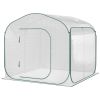 Outsunny 7' x 7' x 6' Portable Walk-in Greenhouse, Pop-up Setup, Outdoor Garden Hot House, Hobby Greenhouse Tent with Zipper Door for Growing Flowers