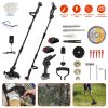3-in-1 Cordless Electric Pole Saw & Mini Chainsaw & Grass Trimmer Kit with Adjustable Length 2Pcs 21V 1500mAh Batteries 4in/6in Chains Saw Rotatable H