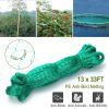 13x33ft Heavy-Duty PE Garden Netting, 430sqft Bird and Animal Protection, 0.6in x 0.6in Mesh, UV-Resistant, Multi-Purpose for Plants