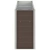 Garden Raised Bed Galvanized Steel 94.5"x15.7"x30.3" Brown
