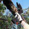 3-in-1 Cordless Electric Pole Saw & Mini Chainsaw & Grass Trimmer Kit with Adjustable Length 2Pcs 21V 1500mAh Batteries 4in/6in Chains Saw Rotatable H