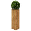 Garden Planter Brown Weathering steel 29.5 in tall, 11.8 in wide