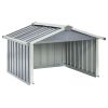 Garden Shed Grey Galvanized steel Standard Durable Garden Shed