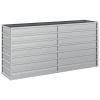 Garden Raised Bed 63"x15.7"x30.3" Galvanized Steel Silver