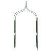 vidaxXL Garden Arch Spike Design Climbing Plants Dark Green