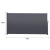 Retractable Side Screen Awning, UV Resistant, Waterproof, Patio Privacy Screen for Garden, Balcony, Courtyard(Dark Grey), 118.1" x 70.9"