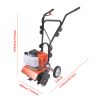 52CC 2-Stroke Gas Powered Tiller Cultivator with 4 Adjustable Front Tines, Handheld Rototiller for Lawn, Garden and Soil Cultivation