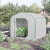Outsunny 7' x 7' x 6' Portable Walk-in Greenhouse, Pop-up Setup, Outdoor Garden Hot House, Hobby Greenhouse Tent with Zipper Door for Growing Flowers