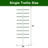1PC 2FT*7FT White Round Tube Climbing Trellis, Outdoor Gardening Stand, Flower and Vegetable Climbing Trellis, Garden and Balcony Climbing Plant Stand