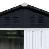 Outdoor storage sheds 6FTx4FT Apex roof White+Black