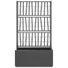 Garden Planter Dark Grey Polypropylene Medium Decorative Inlays