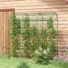 17" x 72" x 72" Outdoor Metal Garden Trellis with Climbing Net
