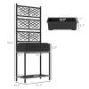 Outsunny Outdoor Wicker Planter with Trellis for Climbing Plants, Freestanding Rattan Garden Box with Storage Shelf, Black