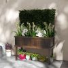 Outsunny Raised Garden Bed with Trellis for Climbing Plants, Vegetable, Grape Vines, Wood Planter with Legs