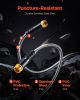 VEVOR Metal Garden Hose 25 ft, Rust Proof Stainless Steel Water Hose, Heavy Duty Backyard Hose with 10 Function Nozzle, No-Kink & Flexible Water Pipe