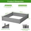 48x48x10 Inch Raised Garden Bed Outdoor Wooden Planter Box with Ground Liner Tool Free Assembly Elevated Flower Vegetable Bed for Backyard Lawn Patio