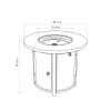 30" Propane Gas Fire Pit Table, 50000 BTU Round Steel Fire Pit for Outside Patio Deck Garden Courtyard-Black