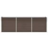 Garden Raised Bed Galvanized Steel 94.5"x15.7"x30.3" Brown