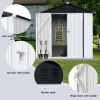 Outdoor storage sheds 6FTx4FT Apex roof White+Black