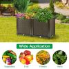 Raised Garden Bed Planter for Outdoor Plants Plastic Planters Box Elevated Garden Boxes Plant Pots of Garden Patio Balcony Deck to Planting Flowers Ve