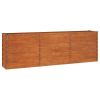 Garden Raised Bed Rusty 94.5"x15.7"x30.3" Corten Steel