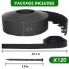 66 ft. No-dig Garden Edging Kit Plastic Garden Border with 120 Stakes 2 in. Tall Border Edging for Garden Lawn Black