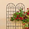 4 Pack Metal Garden Trellis 86.7" x 19.7" Rustproof Trellis for Climbing Plants Outdoor Flower Support Black