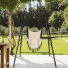Heavy Duty Metal Swing Frame for Kids and Adults 500LBS Weight Capacity A Frame Swing Stand Only Indoor Outdoor Freestanding Backyard Swing Set Base f